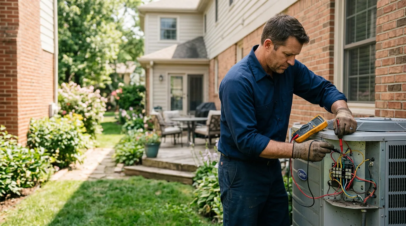 HVAC technician working near Paeonian Springs, VA